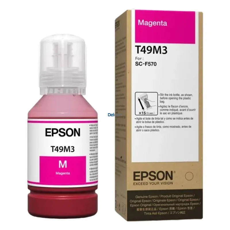 Tinta Epson T49M320 (T49M3) Color Magenta, Compatile Con Impresora e Plotter Epson SureColor SC-F170 / SC-F570 / SC-F571, Rendimiento 6.000 Páginas.