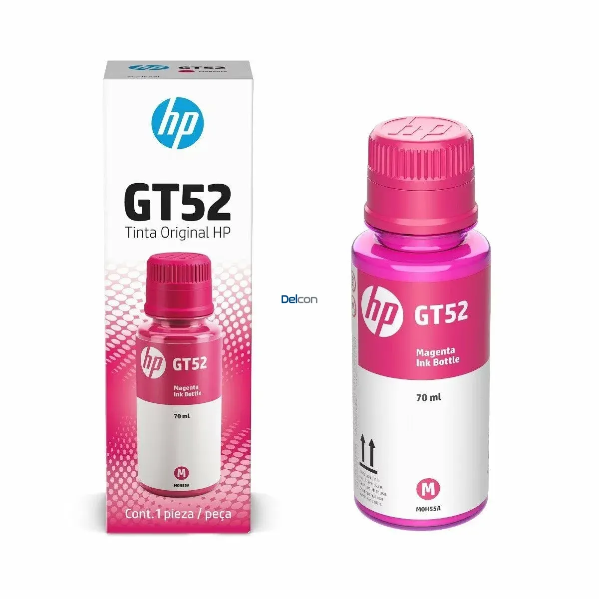 Botella de Tinta Hp M0H55AL (GT52) Color Magenta, Para Impresoras Hp DeskJet GT 5800, GT 5820 / Hp Ink Tank 100, 300, 400 / HP Smart Tank 500, 600, 700 Series.
