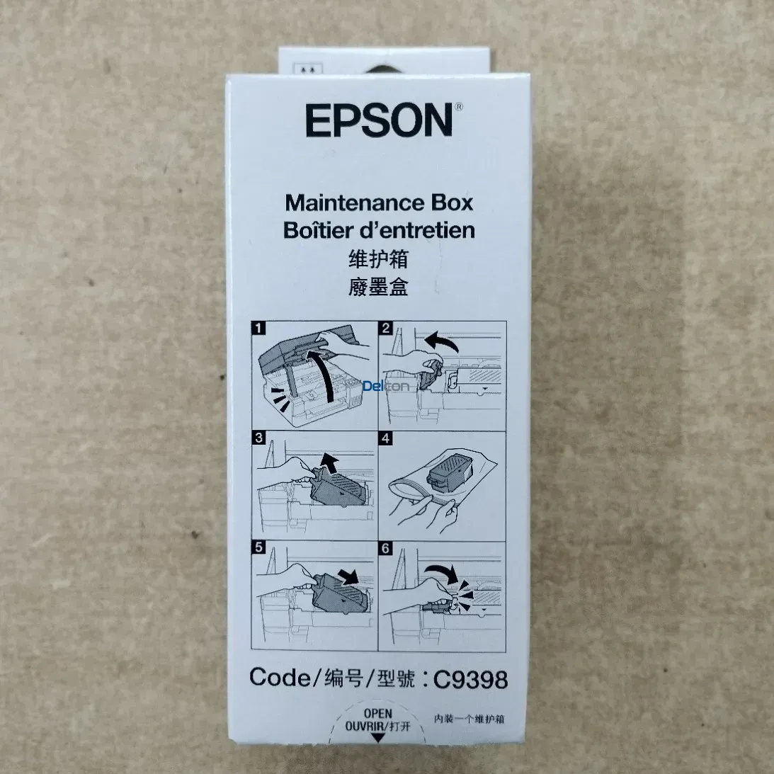 Caja De Mantenimiento Epson C9398 (C12C939891) Maintenance Box., Para Impresoras Epson EcoTank L3310 / L3350 / L3352 / L3360 / L5390.