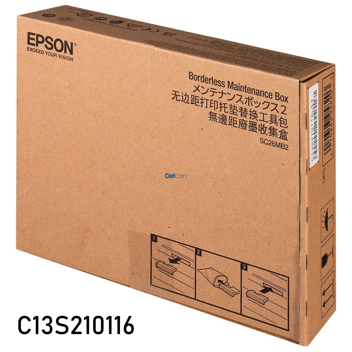 Caja De Mantenimiento Epson C13S210116 / SC26MB2 Maintenance Box, Para Impresoras Epson Surecolor SC-P6500 / SC-P8500 / SC-T3700 / SC-T5700 / SC-T7700 Series.