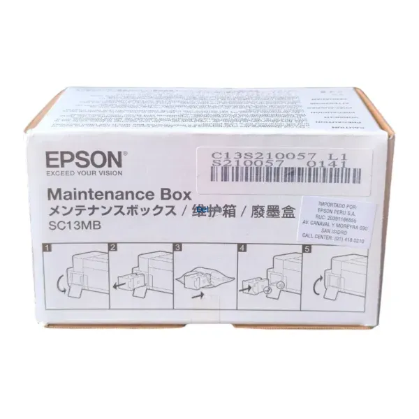 Caja De Mantenimiento Epson SC13MB [C13S210057] Para Impresora e Plotter Epson SureColor SC-T3100M / SC-T3170X / SC-T5170 / SC-F570 / SC-F571.