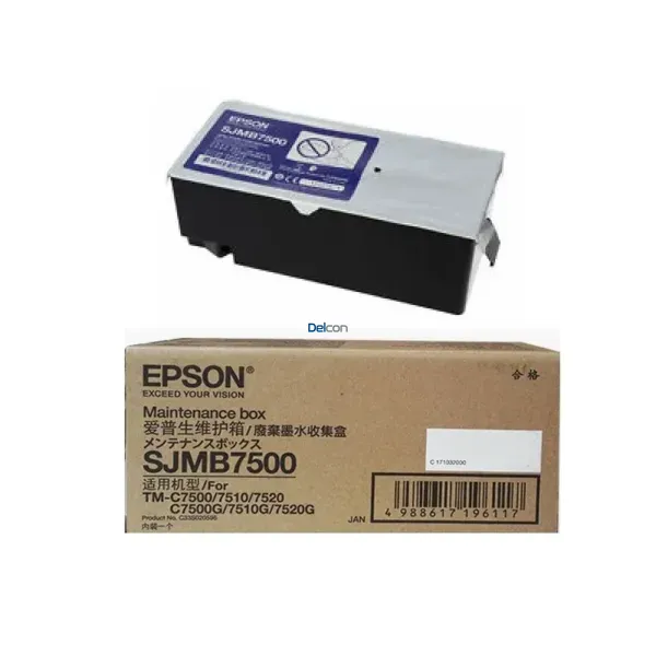 Caja De Mantenimiento Epson SJMB7500 [C33S020596] Maintenance Box, Para Impresoras De Etiquetas Epson ColorWorks TM-C7500 / TM-C7500G.