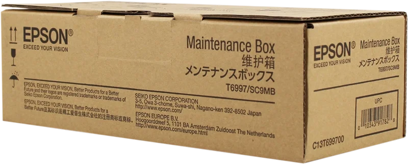 Caja De Mantenimiento Epson T699700/SC9CMB [T6997] Maintenance Box, Para Impresora e Plotter Epson SureColor SC-P6000 / SC-P7000 / SC-P8000 / SC-P9000.