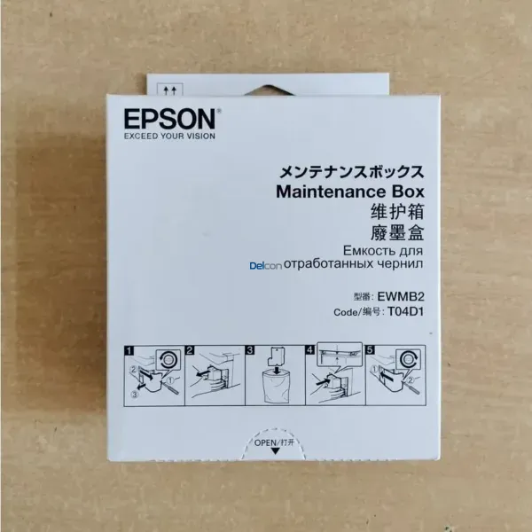 Caja De Mantenimiento Epson T04D100 (C13T04D100) Para Impresoras Epson EcoTank L4360 / L6171 / L6270 / L6370 / L14150 / ET-M2170 / M3170 / ET-4850.