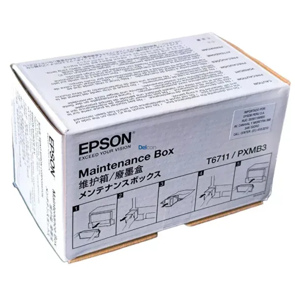 Caja De Mantenimiento Epson T671100/PXMB3 Original, Para Impresoras Multifuncional Epson EcoTank L1455, Rendimiento 15.000 Páginas.