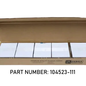 Caja De Tarjetas PVC Zebra 104523-111 PREMIER PVC 30 MIL / Para Impresión De Credenciales Carnet o Fotocheck Caja X 500 Unidades.