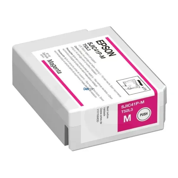 Cartucho De Tinta Epson C13T52L320 〈SJIC41P-M〉 Color Magenta, Para Impresoras De Etiquetas ColorWorks CW-C4000 / CW-C4000u, Contenido 50 ml.