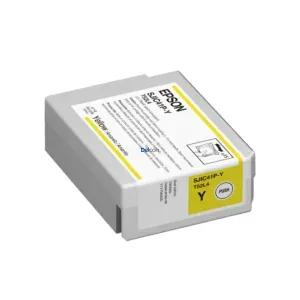 Cartucho De Tinta Epson C13T52L420 〈SJIC41P-Y〉 Color Amarillo, Para Impresoras De Etiquetas ColorWorks CW-C4000 / CW-C4000u, Contenido 50 ml.