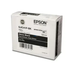 Cartucho De Tinta Epson C13T52L520 〈SJIC41P-MK〉 Color Negro Mate, Para Impresoras De Etiquetas ColorWorks CW-C4000 / CW-C4000u, Contenido 50 ml.
