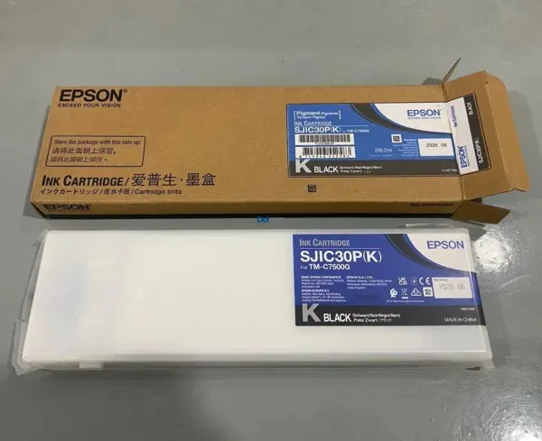 Cartucho De Tinta Epson C33S020635 [SJIC30P-K] Color Negro, Para Impresoras De Etiquetas Epson ColorWorks TM-C7500 / TM-C7500G.