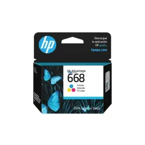 Cartucho De Tinta Hp 7FP36VL (668) Tricolor, Para Impresoras Hp DeskJet Ink Advantage 2900 / 2975 / 4300 / 4375 / 6500 / 6575 / 6578, Contenido 2 ml.