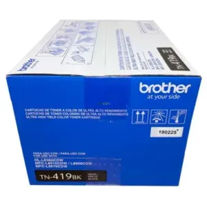 Cartucho De Tóner Brother TN419BK Negro, Para Impresoras Brother HL-L8360CDW / MFC-L8610CDW / MFC-L8900CDW / MFC-L9570CDW, Rendimiento 9.000 Páginas.