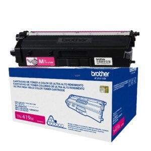 Cartucho De Tóner Brother TN419M Magenta, Para Impresoras Brother HL-L8360CDW / MFC-L8610CDW / MFC-L8900CDW / MFC-L9570CDW, Rendimiento 9.000 Páginas.
