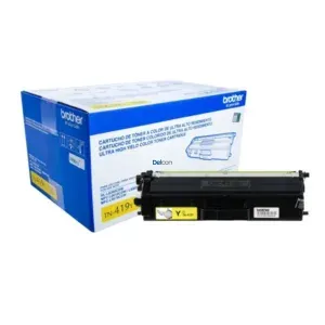 Cartucho De Tóner Brother TN419Y Amarillo, Para Impresoras Brother HL-L8360CDW / MFC-L8610CDW / MFC-L8900CDW / MFC-L9570CDW, Rendimiento 9.000 Páginas.