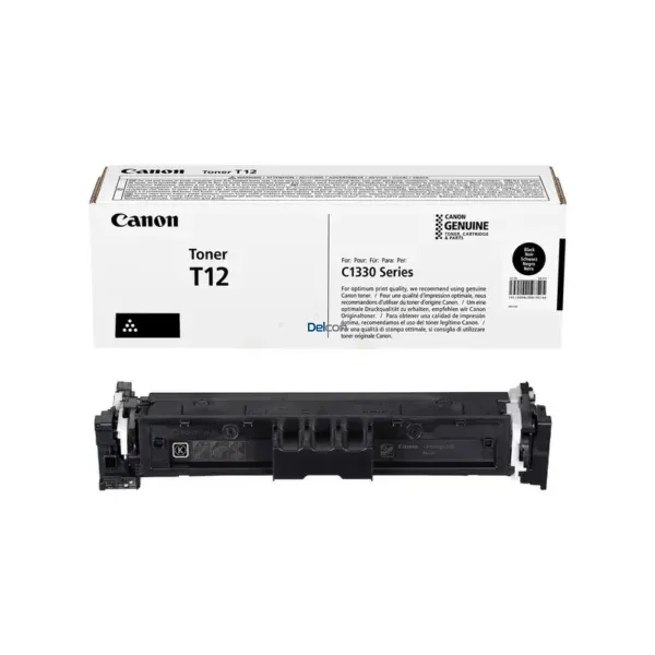 Cartucho De Toner Canon T12 Negro, Para Impresoras Canon i-SENSYS X C1300 / C1333P / C1333 / C1333i / C1333iF Series, Rendimiento 7.400 Páginas.