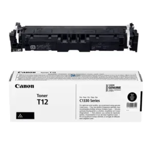 Cartucho De Toner Canon T12 Negro, Para Impresoras Canon i-SENSYS X C1300 / C1333P / C1333 / C1333i / C1333iF Series, Rendimiento 7.400 Páginas.