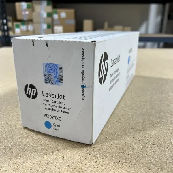 Cartucho De Tóner Hp W2021XC 414XC Cyan, Para Impresoras Hp LaserJet Pro M454dw / M455dn / MFP M479fdw / M480f, Rendimiento 6.000 Páginas.