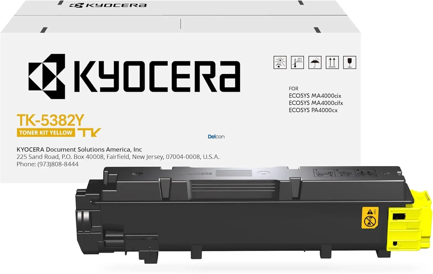 Cartucho De Tóner Kyocera TK-5382Y Color Amarillo, Para Impresoras Kyocera Ecosys MA4000cifx / MA4000cix / PA4000cx, Rendimiento 10.000 Páginas.