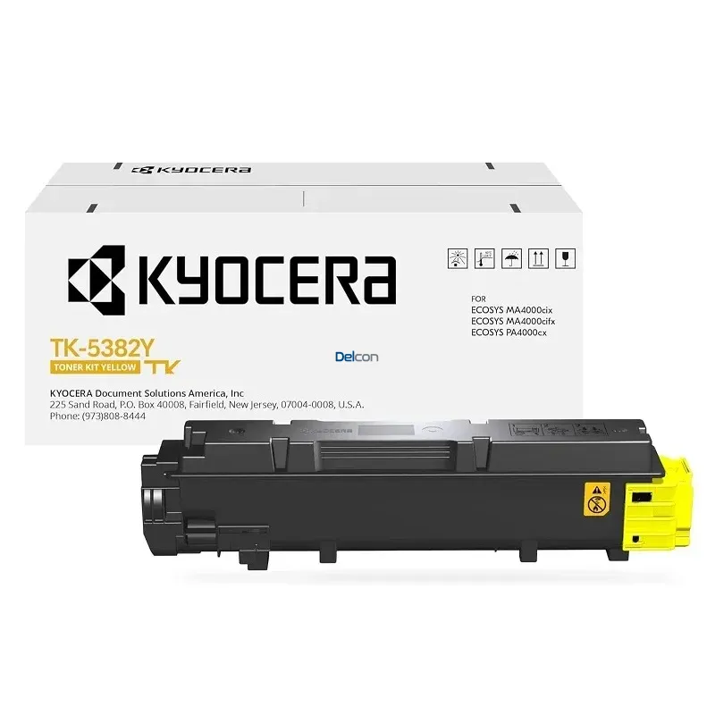 Cartucho De Tóner Kyocera TK-5382Y Color Amarillo, Para Impresoras Kyocera Ecosys MA4000cifx / MA4000cix / PA4000cx, Rendimiento 10.000 Páginas.