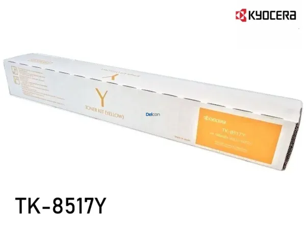 Cartucho De Tóner Kyocera TK-8517Y Color Amarillo, Para Impresoras Kyocera TASKalfa 5052ci / 5053ci / 6052ci / 6053ci, Rendimiento 20.000 Páginas.