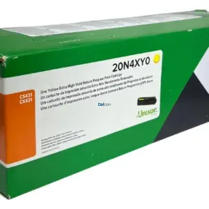 Cartucho De Tóner Lexmark 20N4XY0 Amarillo, Para Impresoras Lexmark CS431dw / CX431adw. Rendimiento 6.700 Páginas.