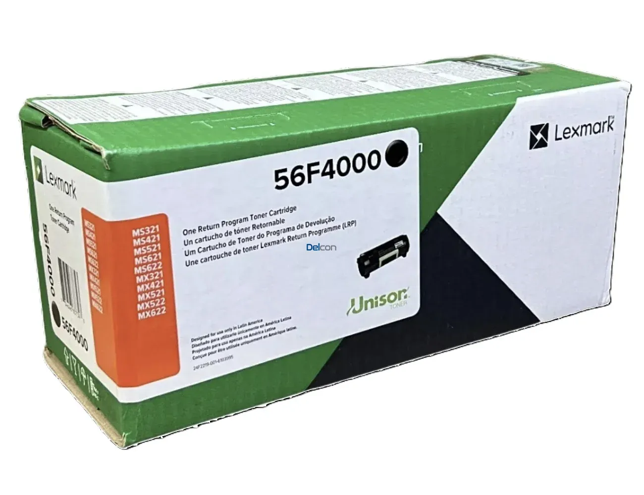 Cartucho De Tóner Lexmark 56F4000 Black, Para Impresoras Lexmark MX521ade / MX522adhe / MX622ade / MX622adhe. Rendimiento 6.000 Páginas.