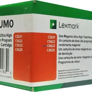 Cartucho De Tóner Lexmark 78C4UM0 Magenta, Para Impresoras Lexmark CX622ade / CX625ade / CX625adhe / CS521dn / CS622de. Rendimiento 7.000 Páginas.