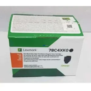 Cartucho De Tóner Lexmark 78C4XK0 Black, Para Impresoras Lexmark CX622ade / CX625ade / CX625adhe / CS521dn / CS622de. Rendimiento 8.500 Páginas.