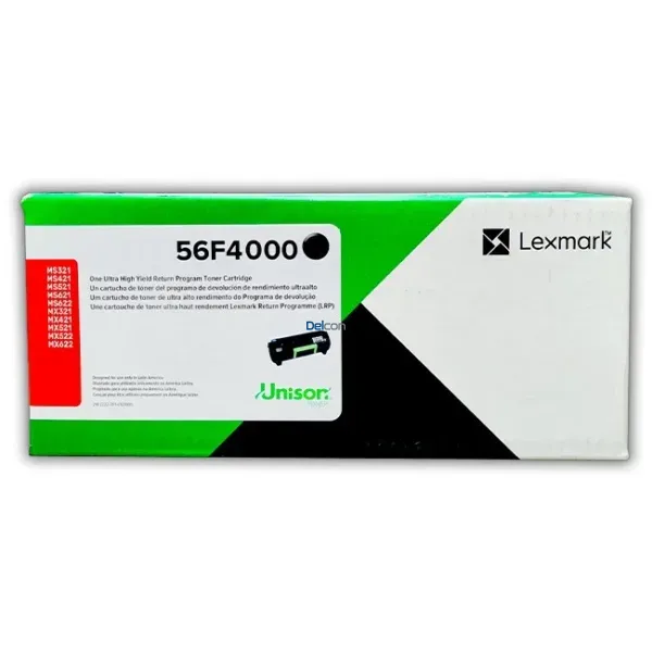 cartucho-de-tóner-original-lexmark-56f4000-mx521ade-mx522adhe-mx622ade-mx622adhe-black Cartucho De Tóner Lexmark 56F4000 Black, Para Impresoras Lexmark MX521ade / MX522adhe / MX622ade / MX622adhe. Rendimiento 6.000 Páginas.