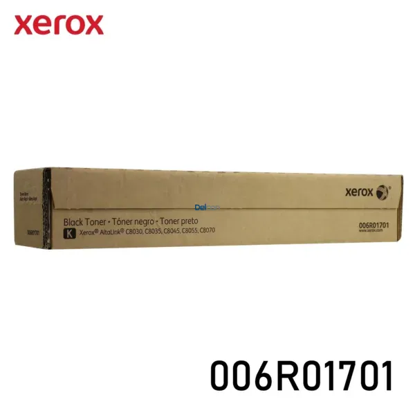 Cartucho De Tóner Xerox 006R01701 Color Negro, Para Impresoras Xerox AltaLink C8030 / C8035 / C8045 / C8055 / C8070, Rendimiento 26.000 Páginas.