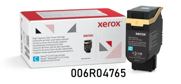 Cartucho De Tóner Xerox 006R04765 Color Cyan, Para Impresoras Xerox C410 / VersaLink C415 Color, Rendimiento De Impresión 7.000 Páginas.