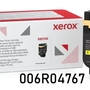 Cartucho De Tóner Xerox 006R04767 Color Amarillo, Para Impresoras Xerox C410 / VersaLink C415 Color, Rendimiento De Impresión 7.000 Páginas.