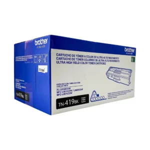 Cartucho De Tóner Brother TN419BK Negro, Para Impresoras Brother HL-L8360CDW / MFC-L8610CDW / MFC-L8900CDW / MFC-L9570CDW, Rendimiento 9.000 Páginas.