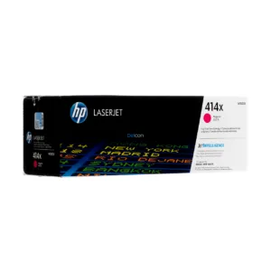 Cartucho De Tóner Hp W2023X 414X Magenta, Para Impresoras Hp LaserJet Pro M454dw / M455dn / MFP M479fdw / M480f, Rendimiento 6.000 Páginas.