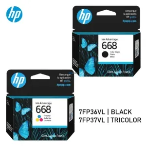Cartuchos De Tintas Hp 668 (7FP36VL/7FP37VL) DeskJet Ink Advantage 2900 / 2975 / 4300 / 4375 / 6500 / 6575 / 6578 Negro y Tricolor.