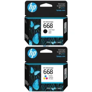 Cartuchos De Tintas Hp 668 (7FP36VL/7FP37VL) DeskJet Ink Advantage 2900 / 2975 / 4300 / 4375 / 6500 / 6575 / 6578 Negro y Tricolor.