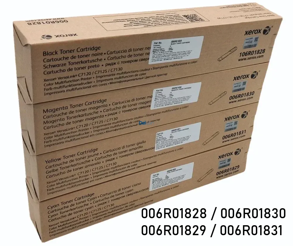 Cartuchos De Toner Xerox Versalink C7120 / C7125 / C7130 Black Cian Magenta Yellow / Juego Completo