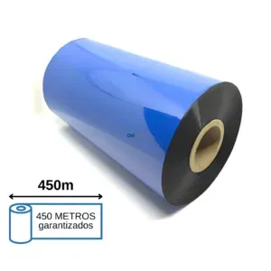 Cinta Ribbon Cera 110mm x 450mts Para Impresoras De Etiquetas Zebra, Godex, Argox, Bixolon, Tsc y Otros.