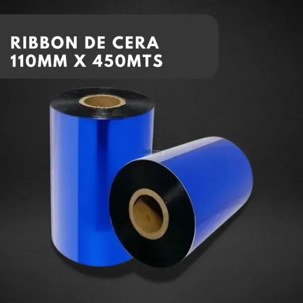cinta ribbon cera 110mm x 450mts para impresoras de etiquetas zebra godex argox bixolon tsc y otros Cinta Ribbon Cera 110mm x 450mts Para Impresoras De Etiquetas Zebra, Godex, Argox, Bixolon, Tsc y Otros.