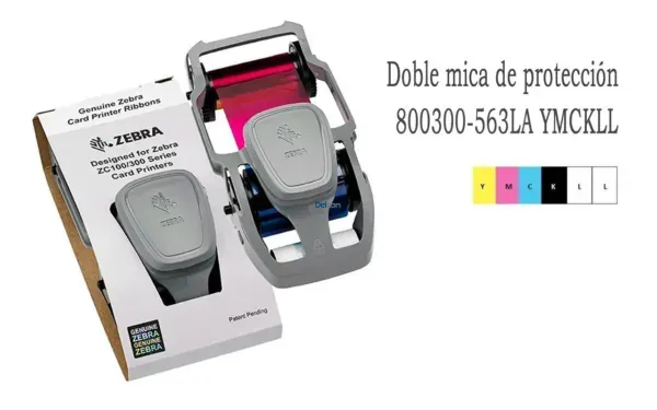 cinta-ribbon-zebra-800300-563la-rbn-ymckll-200img-la-para-impresora-de-fotochecks-zebra-zc100-zc300-hasta-200 imágenes Cinta Zebra 800300-563LA RBN, YMCKLL, 200IMG, LA | Ribbon Para Impresora De Fotochecks Zebra ZC100 / ZC300 Hasta 200 Imágenes.