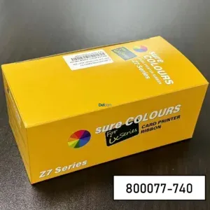 Cinta Zebra 800077-740 (RBN YMCKO 250IMG ZXP7) Ribbon Color Amarillo, Magenta, Cyan, Negro, Overlay / Para Impresora De Targetas y Fotochecks Zebra ZXP Series 7.
