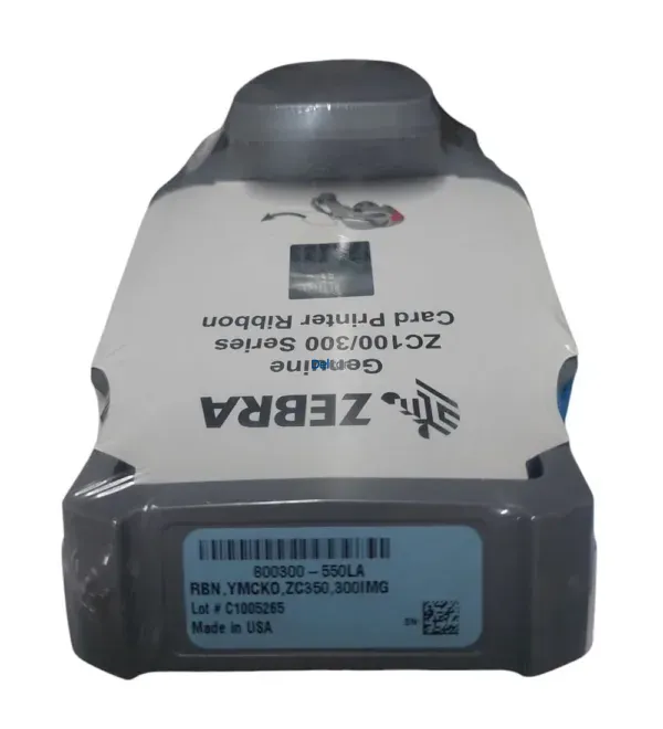 Cinta Ribbon Zebra 800300-550LA RBN, YMCKO, 300IMG, LA | Para Impresora De Fotochecks Zebra ZC100 / ZC300 Hasta 300 Imágenes.