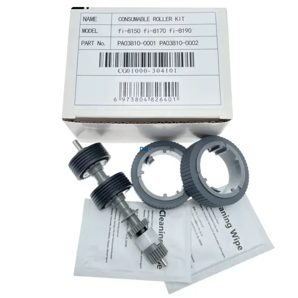 Kit Rodillos De Recogida De Papel Fujitsu PA03810-0001 / PA03810-0002, Para Escáner Fujitsu FI-8150 / FI-8170 / FI-8190 / FI-8250 / FI-8270 / FI-8290.