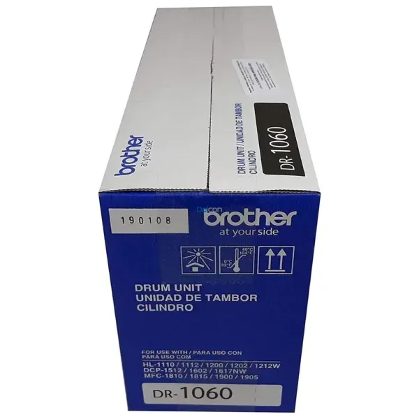 Unidad De Imagen Brother DR1060 Drum Unit, Para Impresoras Brother HL-1202 / HL-1212W / DCP-1602 / DCP-1617NW, Rendimiento 10.000 Páginas.