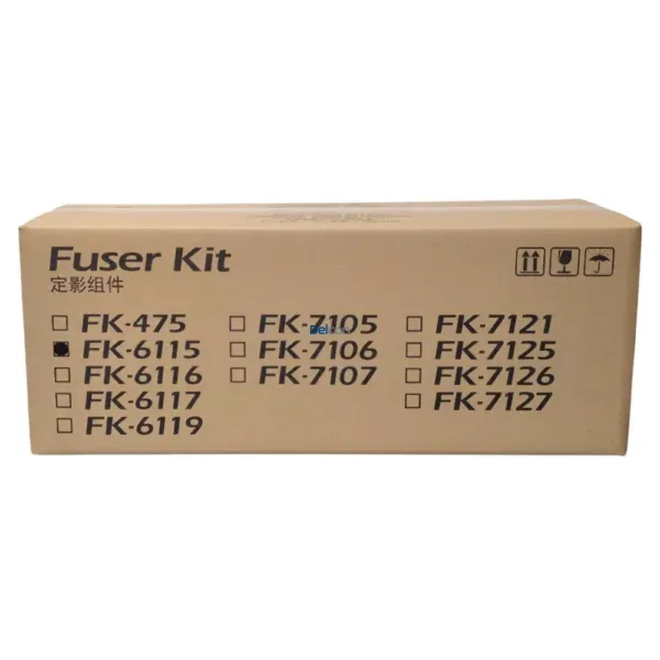 Unidad De Fusor Kyocera FK-6115 (220V) Fuser Unit, Es Compatible Con Impresoras Kyocera Ecosys M4125idn / M4132idn, Rendimiento 300.000 Páginas.