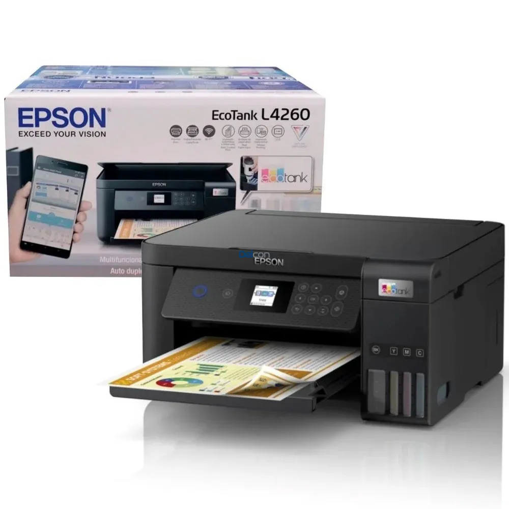 impresora-multifuncional-epson-ecotank-l4260-wifi-duplex Impresora Multifuncional Epson Ecotank L4260 Wifi Duplex, Imprime/Copia/Escanea, Con Pantalla LCD a Color De 1,44". Peso 5.5 Kilos, Garantía 2 Años.