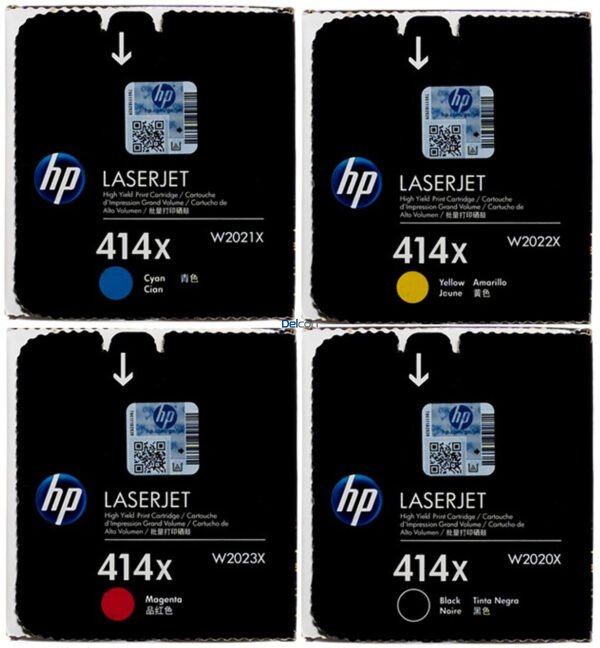 Cartuchos De Tóner Hp 414X LaserJet Pro M454dw / M455dn / MFP M479fdw / M480f Color Negro Cyan Magenta Amarillo / Alta Capacidad