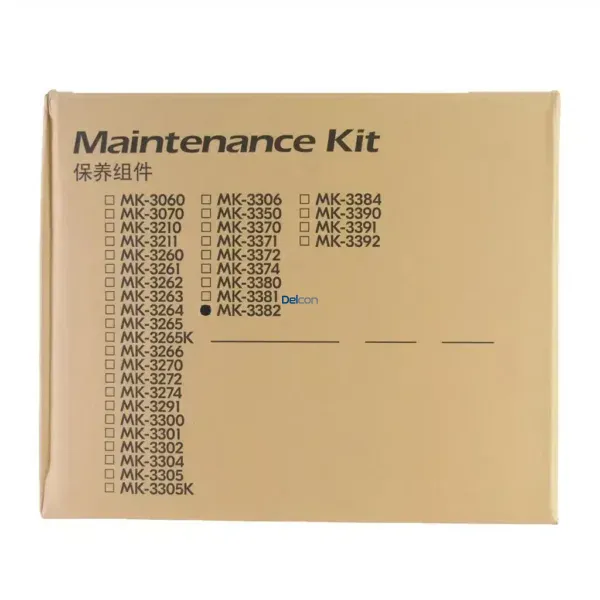 Kit De Mantenimiento Kyocera MK-3382, Para Impresoras Kyocera Ecosys MA6000ifx / PA6000x / MA5500ifx / PA5000x / PA5500x, Rendimiento 500.000 Páginas.