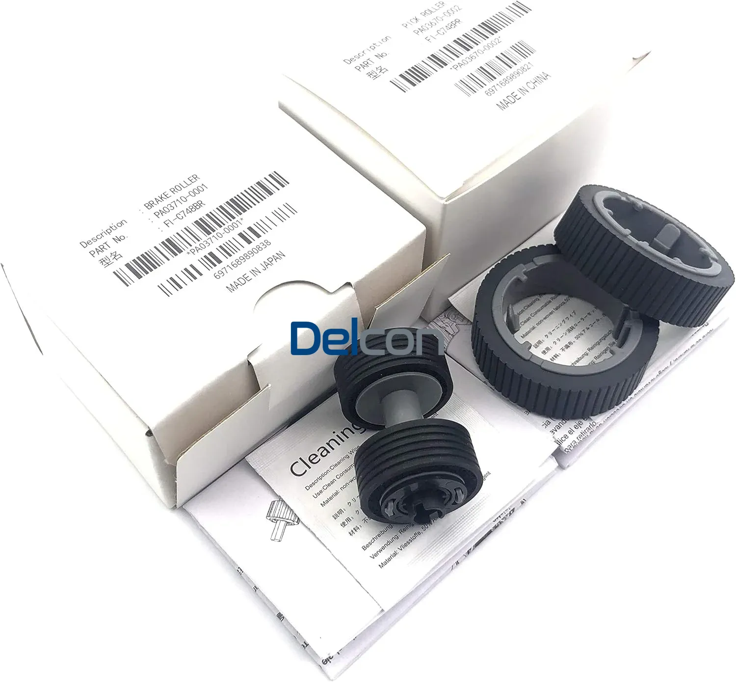 Kit Rodillos De Recogida De Papel Fujitsu PA03670-0001 / PA03670-0002, Para Escáner Fujitsu FI-7180 / FI-7240 / FI-7260 / FI-7460 / FI-7480 / FI-8190.