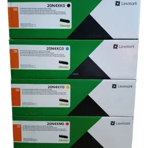 Pack Cartuchos De Tóner Lexmark CS431dw / CX431adw Color Negro Cyan Magenta Amarillo / Juego Completo